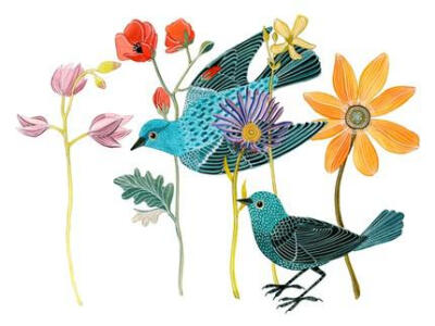 鸟与花