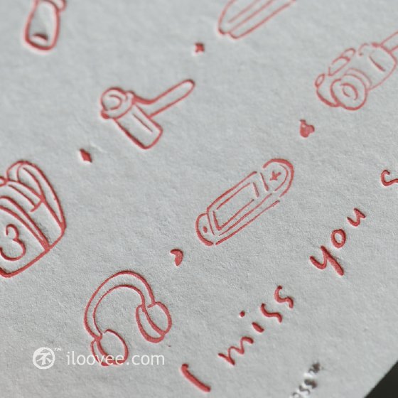 想家 iloovee letterpress原创手工恋爱卡片