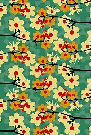 和风樱花图。