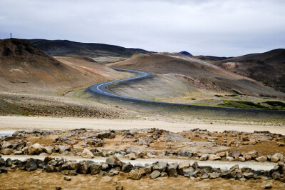 可以练飙车的Myvatn Road。