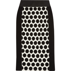 Marc Jacobs Polka-dot wool-fleece pencil skirt