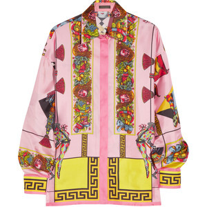 Versace Barocco printed silk-twill shirt