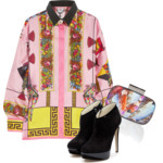 Versace Barocco printed silk-twill shirt