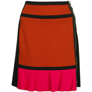 SONIA BY SONIA RYKIEL Wool Jersey Panel Detail Skirt