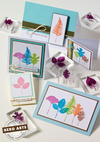 Instructions: Thinking of You Stamp the Leaf Silhouette with orange ink on Snow layering paper. Trim cardstock and mat with Mocha layering paper. Cut a strip of Snow layering paper to fit on the botto…