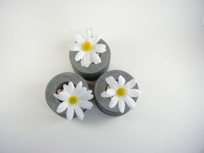 Mini Round Concrete Pot - set of 3