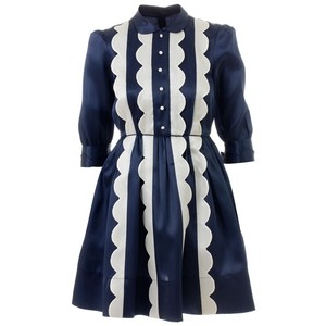 TO BE ADORED TBA-DORRIT NAVY/CREAM SILK