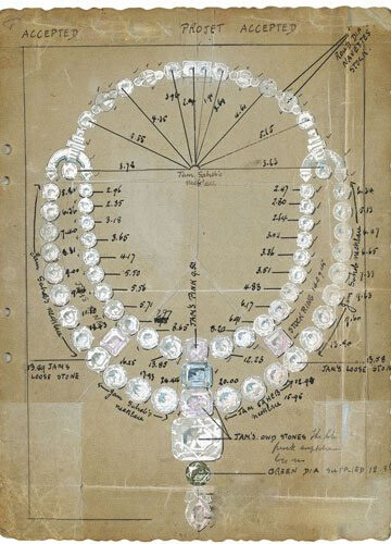 卡地亚珠宝设计手稿