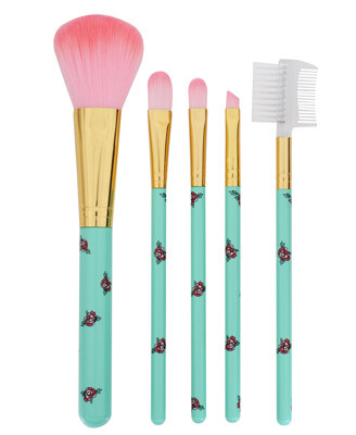  Floral Cosmetic Brush 粉色刷毛化妆刷套装 在家化妆也要美美的