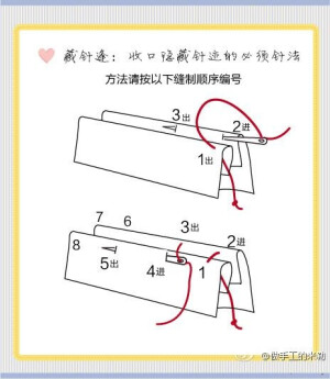 diy。藏针----收口锁边隐藏针迹的必须针法