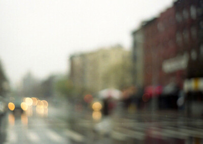 Alice Gao-Bokeh east village in the rain.