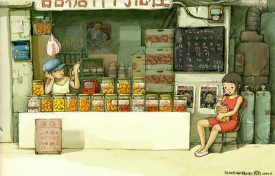 罗殷 怀旧作品：《邻居桂花阿祥的糖水罐头》...