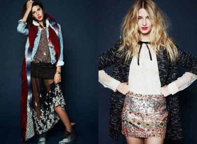 Linda Vojtova & Ruby Aldridge for Free People November 2011 Lookbook