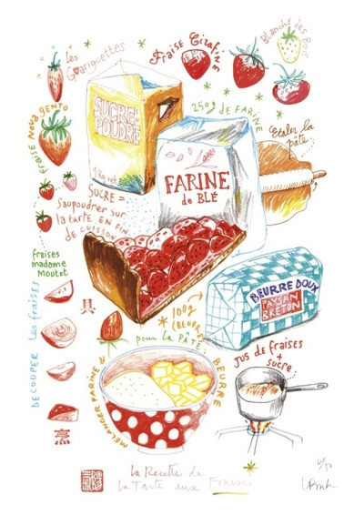 Lucile Prache 插画食物欣赏