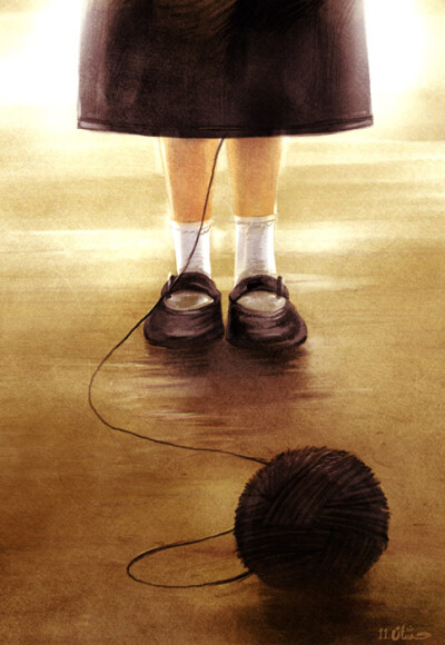 巴勒斯坦插画家Manasrah作品.."Wool"...