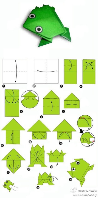 owl【自己动手】青蛙折纸教程。哇！哇！