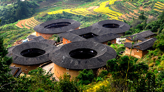 Earthen Houses (Tulou), FuJian by Robert Lio