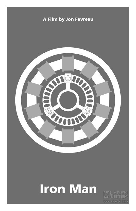 《钢铁侠》（2008）。画面显示的是钢铁侠自制的用来代替心脏的能源装置，它维持着钢铁侠的生命。