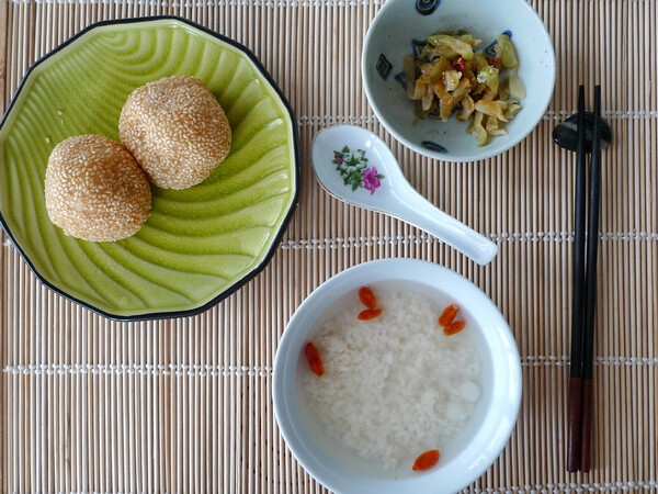 麻团+酒酿圆子+涪陵榨菜