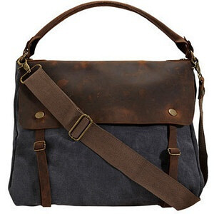 帆布皮质复古包