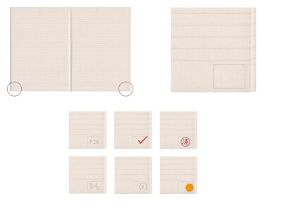 Notebook with corner frames，Daiki Yonemori设计