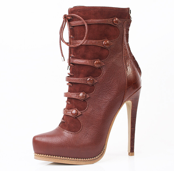 欧美风超高跟短靴