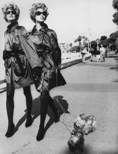 1990年，与超模Linda Evangelista，摄影师：Ellen von Unwerth