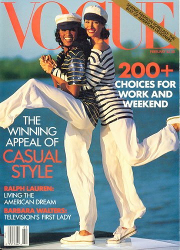 1992年，《VOGUE》，与Naomi Campbell