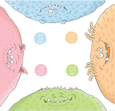  Levap Vonayl “怪物牛奶”来自俄罗斯设计师Levap Vonayl，淡雅的色彩，可爱的logo形象。