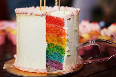 ❤rainbow cake