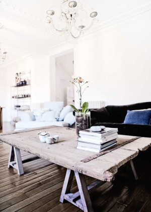 Super cool old door converted to a table