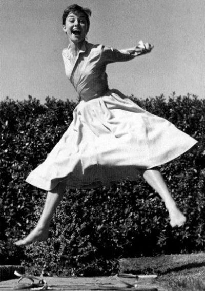 1955年，奥黛丽·赫本（Audrey Hepburn）。