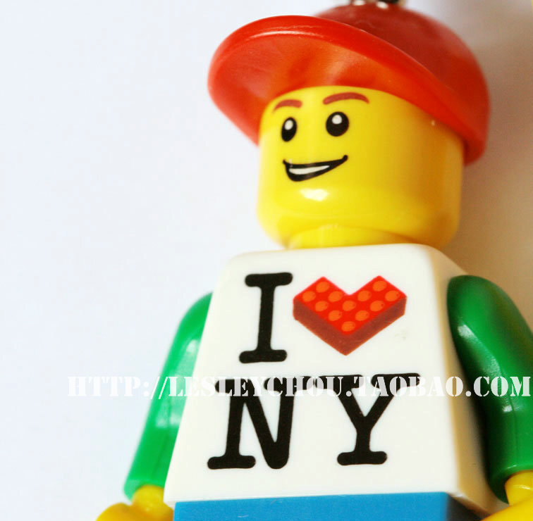 LEGO 乐高 限量I LOVE NY minifig 人仔钥匙扣 Keychain