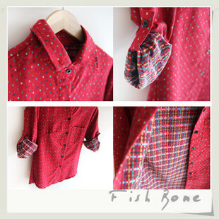 看起来很有质感的衬衫。喜庆图案