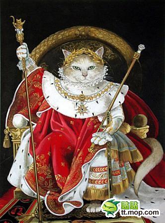 王座上的拿破猫