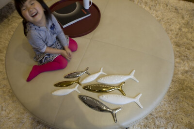 宝齐莱 陶瓷摆件 鱼 鱼片