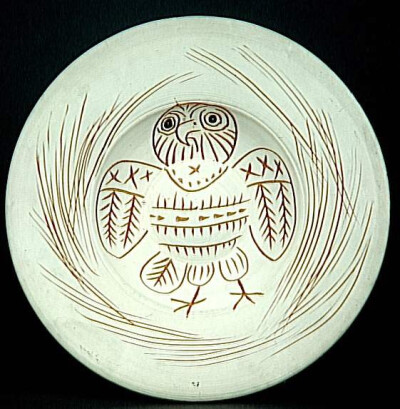 西班牙圆盘，正面，一只猫头鹰，1957