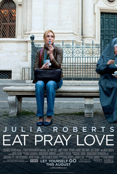 eat pray love 饭祷爱多么有深意的译名。寻找自我的历程，在爱情中失去的，在旅途中再找回来。