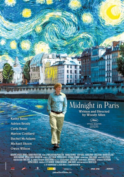 《午夜巴黎》午夜巴黎 Midnight In Paris (2011)午夜·巴黎 | 情迷午夜巴黎导演：伍迪·艾伦 主演：欧文·威尔逊 瑞秋·麦克亚当斯 玛丽昂·歌迪亚 ...
<br />《午夜巴黎》是伍迪·艾伦写给巴黎的一封奇妙的情书…