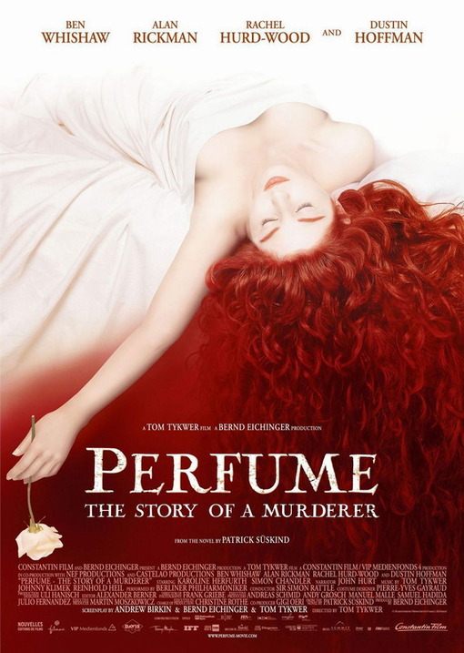 《香水》电影海报香水 Perfume: The Story of a Murderer (2006)杀手故事 | 香水：一个杀人者的故事 | 香水：一个谋杀犯的故事导演：汤姆·提克威 主演：蕾切儿·哈伍德 阿伦·瑞克曼 本·威士肖 ...
<br />本片改编自德国作家帕特里克·聚斯金德的名作《香水谋杀案》。原著中丰富奇特的想象力、深邃的思想在影片中得到了很好的诠释。