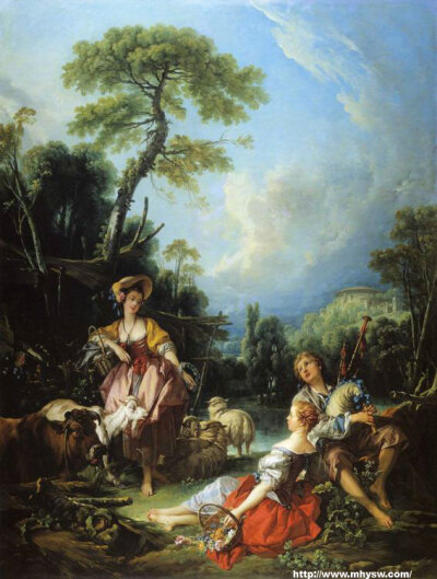 弗朗索瓦·布歇（Francois Boucher，1703—1770），法国画家、版画家和设计师，是一位将洛可可风格发挥到极致的画家。俄国普列汉诺夫说：“优雅的性感就是他的缪斯，它渗透了布歇的一切作品。”法国绘画史对他的评价…