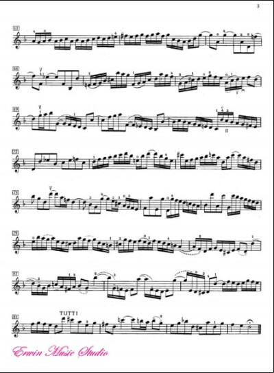 Violin I Johann Sebastian Bach, Concerto in D Minor 2 Violins BWV 1043