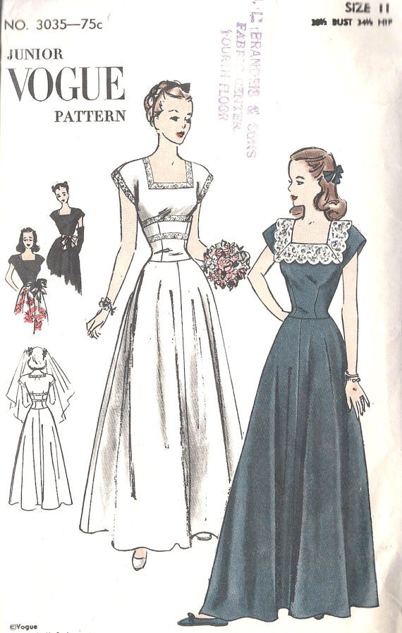 20世纪40年代的时尚插画