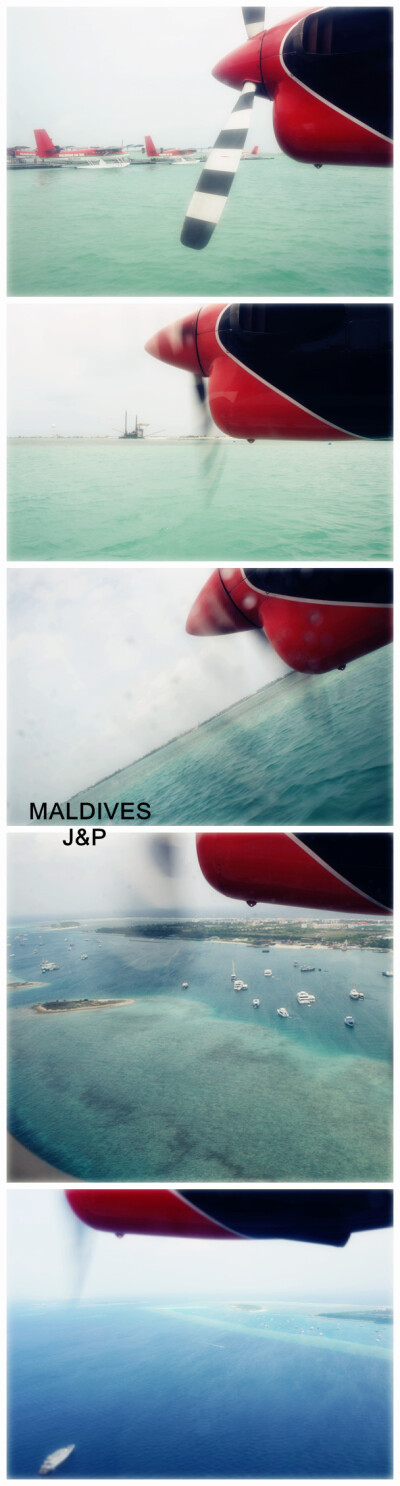 马尔代夫 W RETREAT&SPA（宁静岛）水飞开始起飞，看到的麻袋城市——2011.12.8 大宝&PP