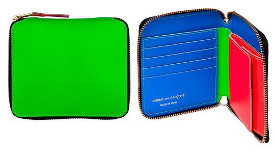 Comme des Garcons SUPER FLUO Wallet Collection