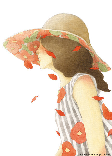 中島梨絵／Nakajima Rie插画师1981年出生在滋贺县， 2004年毕业于艺术系，京都精华大学目前居住在东京活跃在图书插图装画绘制使用美术用品/透明的水彩画，铅笔、水粉画和丙烯