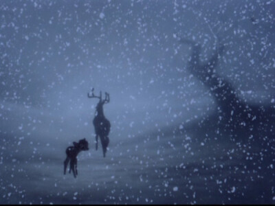 雪地里的縻鹿