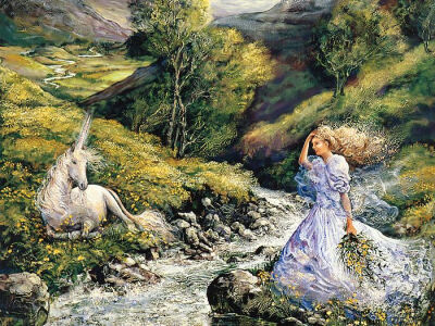 Josephine Wall - Unicorn Encounter