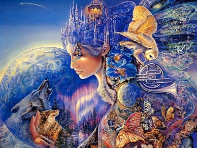 Josephine Wall-One in a Blue Moon