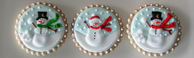 Snowglobe Snowmen cookies